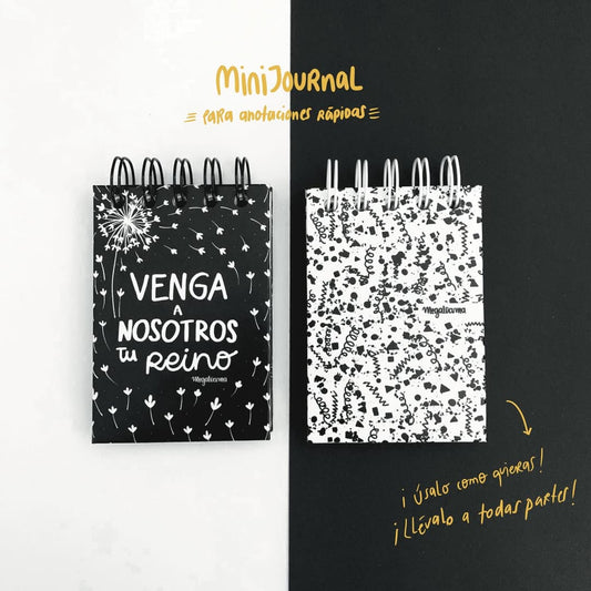 Mini Journal - Black and white