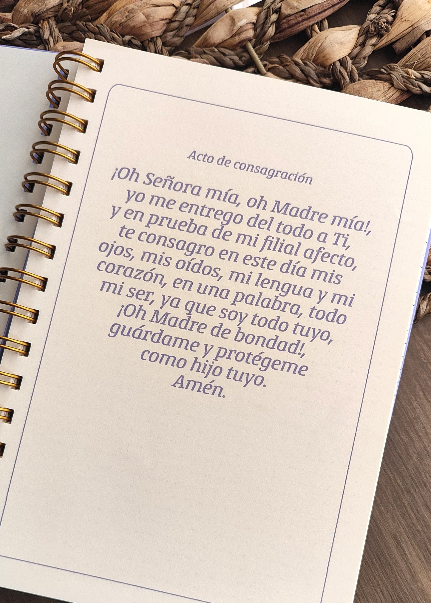 Journal Inmaculado corazón - Virgen de Guadalupe - Morado