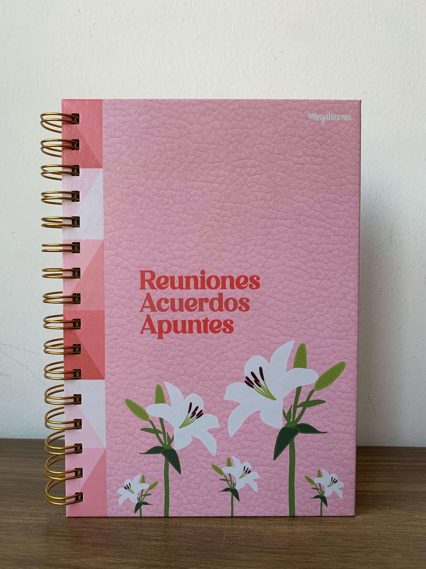 Journal para oficina Lirios color rosa