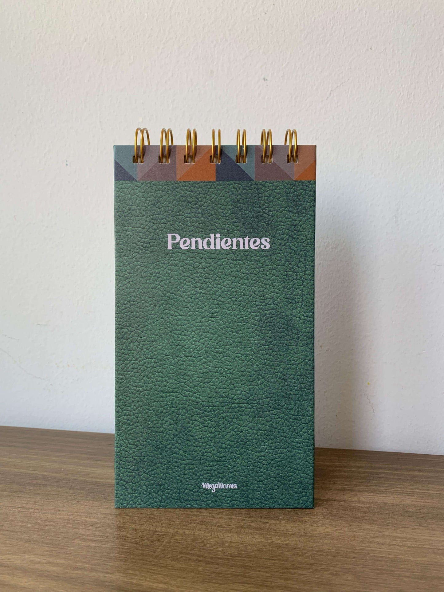 Notebook de pendientes color verde
